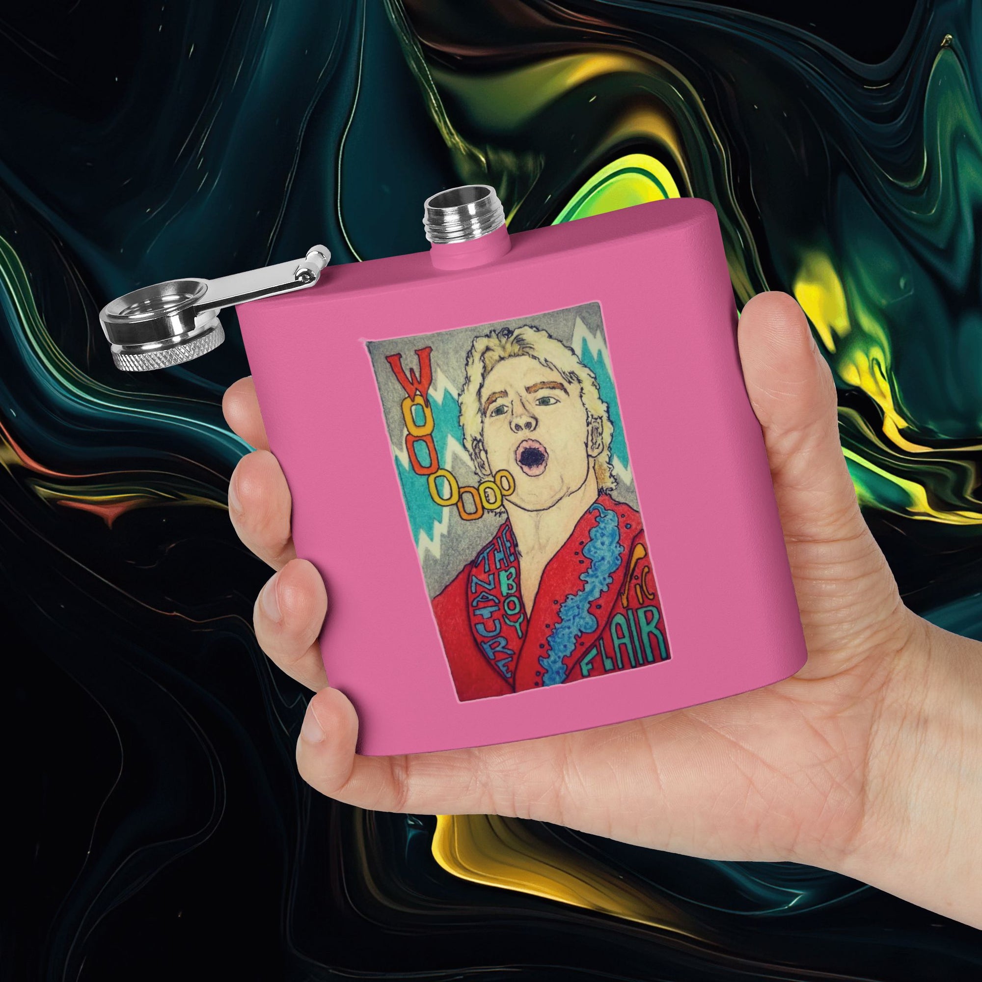 Wooo | Stainless Steel Flask - 6oz Hip Flask for Parties &amp; Celebrations