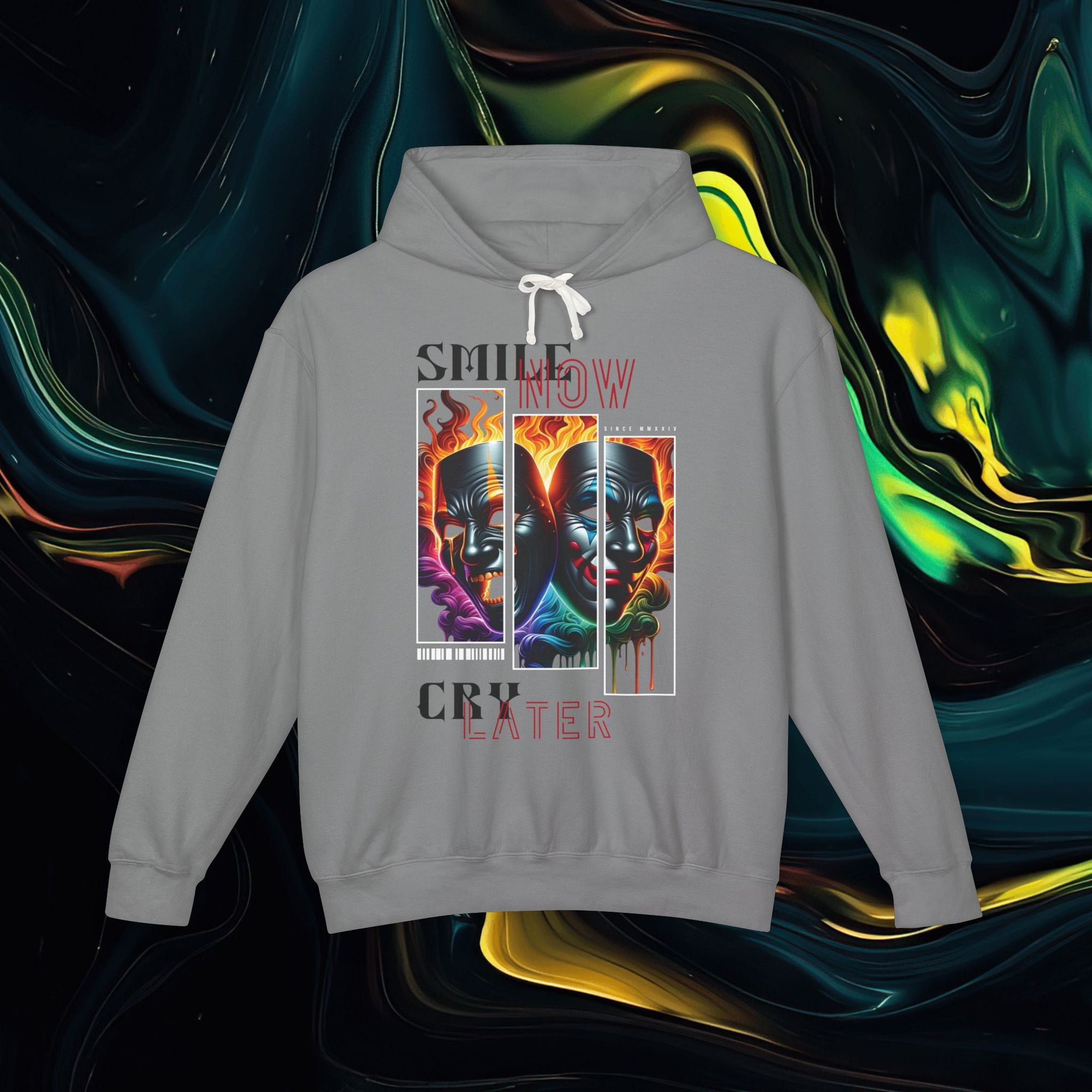 Smile Now Cry Later | Comfort Colors 1467 | Unisex Lightweight Hooded Sweatshirt
