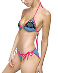 $ | Light Blue & Pink Women's Bikini – Perfect for Summer Beach Days & Pool Parties