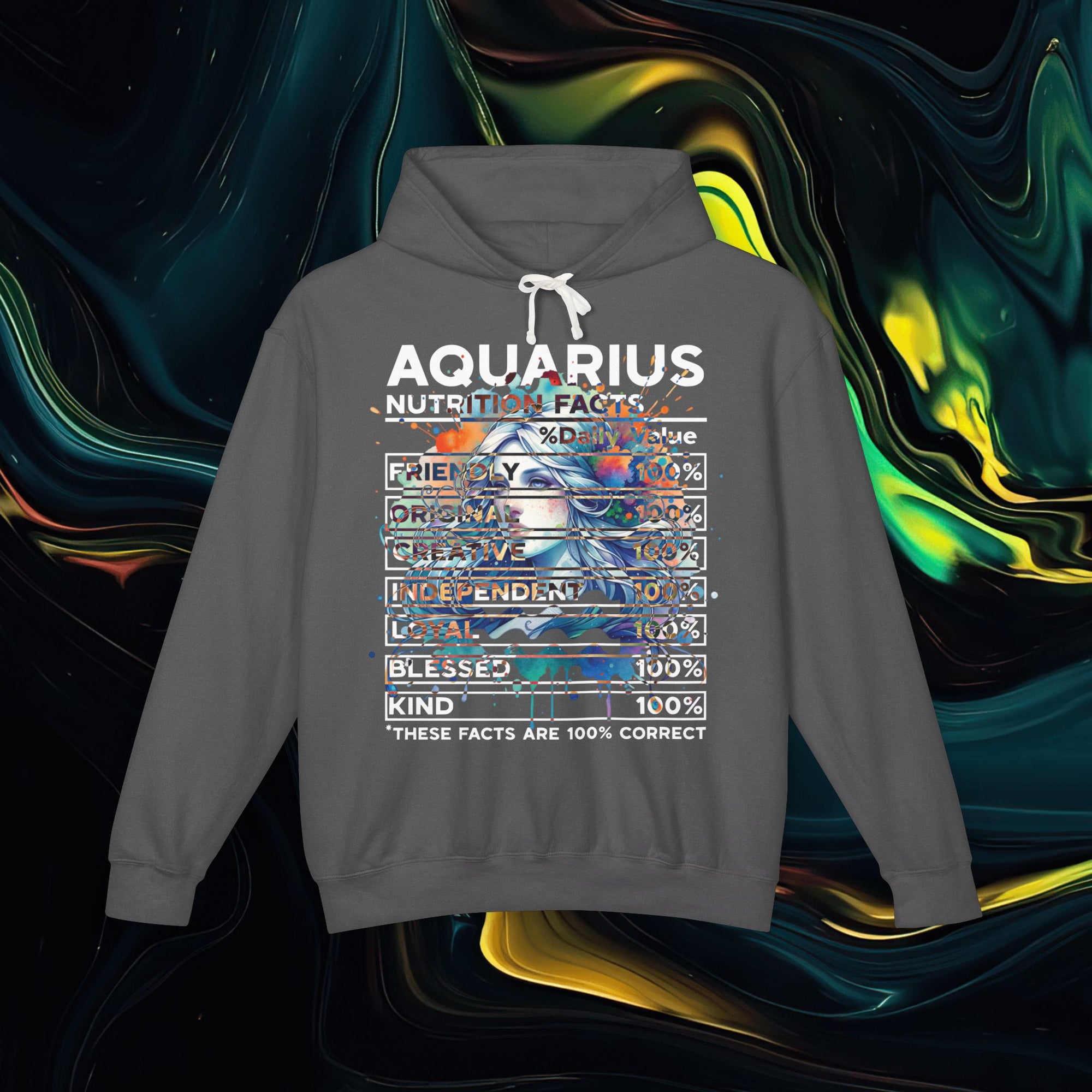 Aquarius | Comfort Colors 1467 | Unisex Lightweight Hooded Sweatshirt
