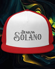 Solano Designs | Embroidered 5 Panel Trucker Cap - Trendy Casual Hat for Everyday Wear