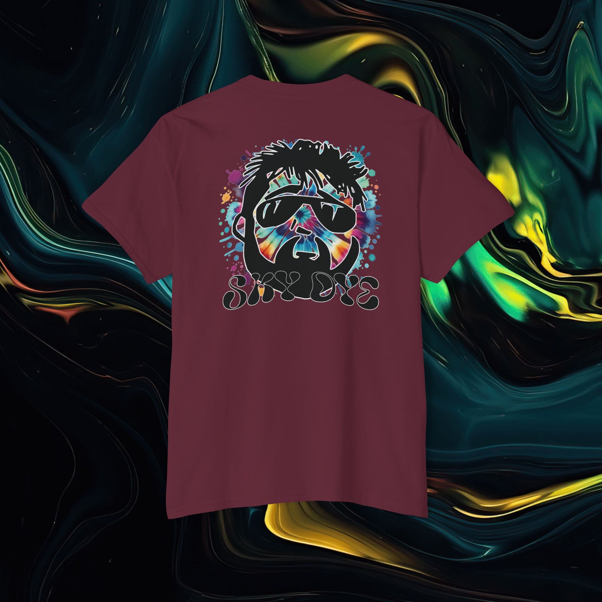 Sky Dye | Pocket Tee - Unisex Heavy Cotton Shirt for Casual Vibes