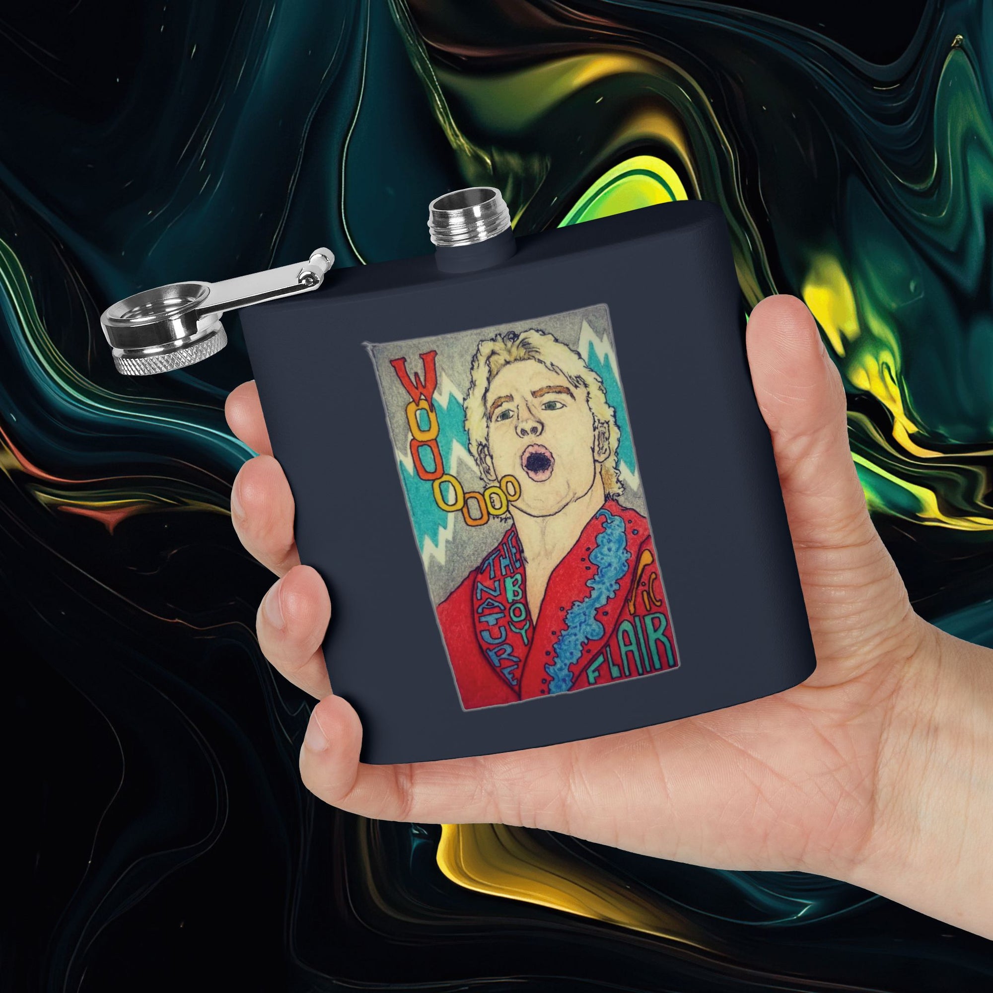 Wooo | Stainless Steel Flask - 6oz Hip Flask for Parties &amp; Celebrations