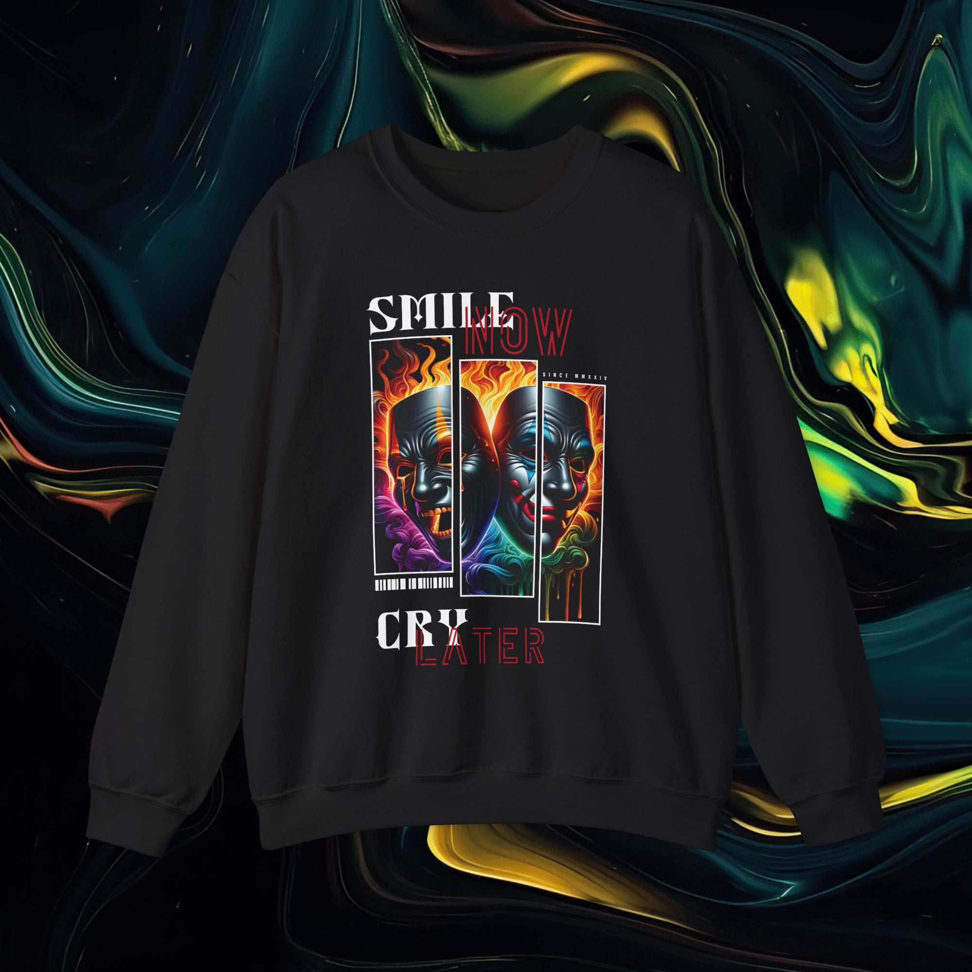Smile Now Cry Later | Gildan 18000 | Unisex Heavy Blend™ Crewneck Sweatshirt