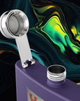 Wooo | Stainless Steel Flask - 6oz Hip Flask for Parties & Celebrations