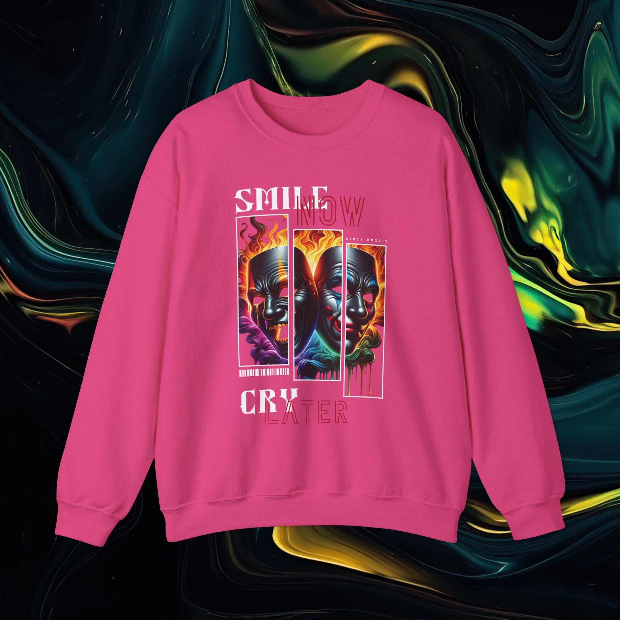 Smile Now Cry Later | Gildan 18000 | Unisex Heavy Blend™ Crewneck Sweatshirt
