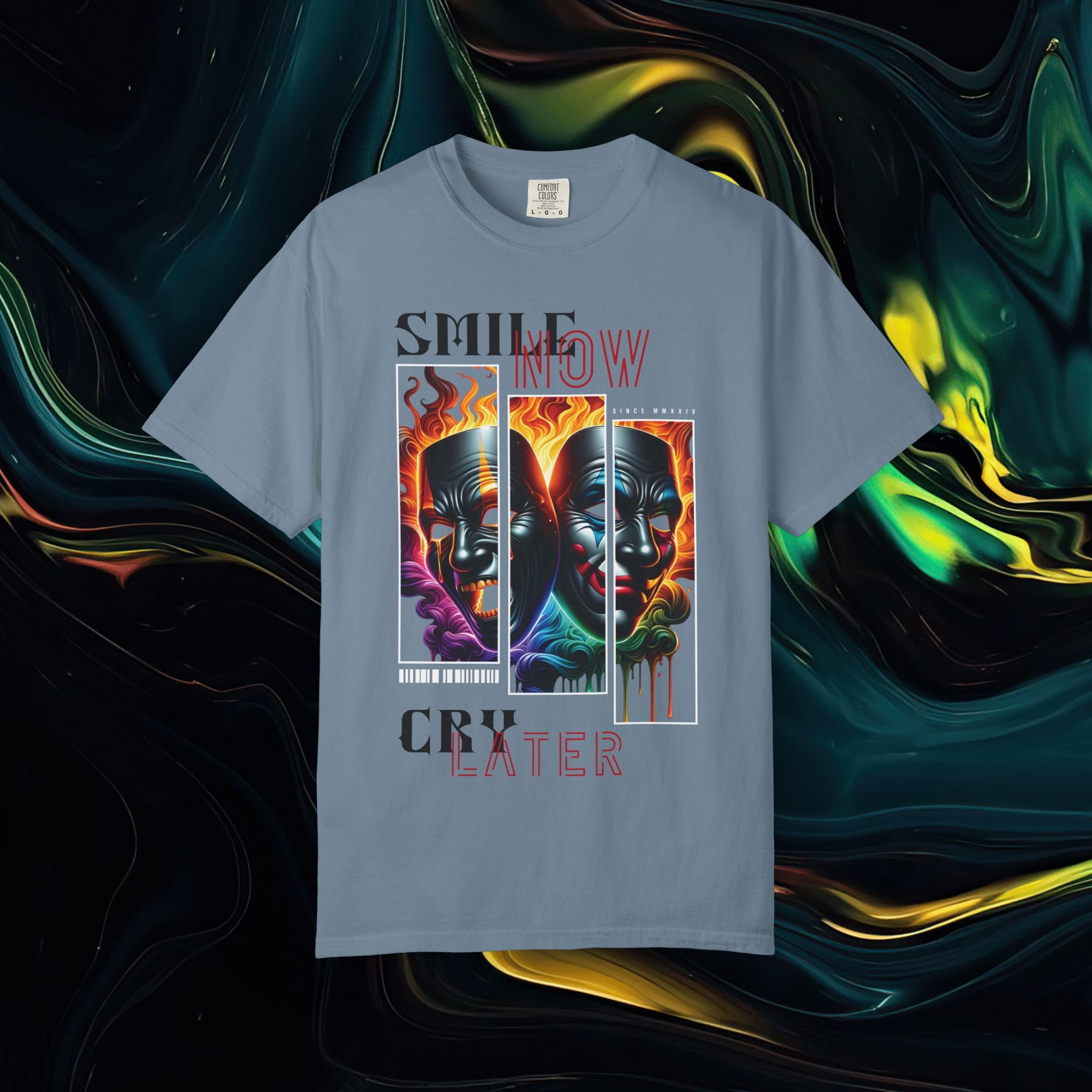 Smile Now Cry Later | Comfort Colors C1717 | Unisex Garment-Dyed T-shirt