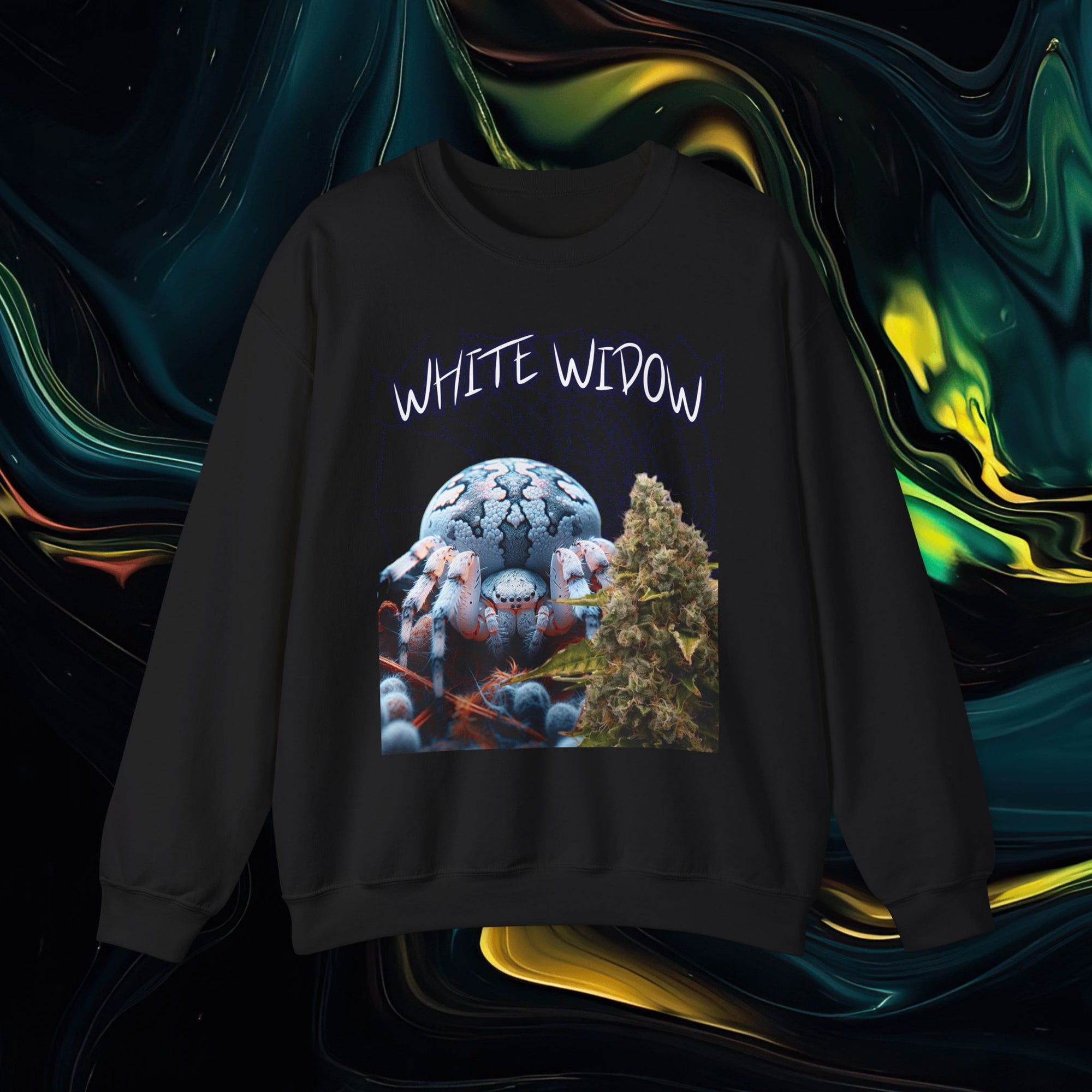 White Widow | Gildan 18000 | Unisex Heavy Blend™ Crewneck Sweatshirt