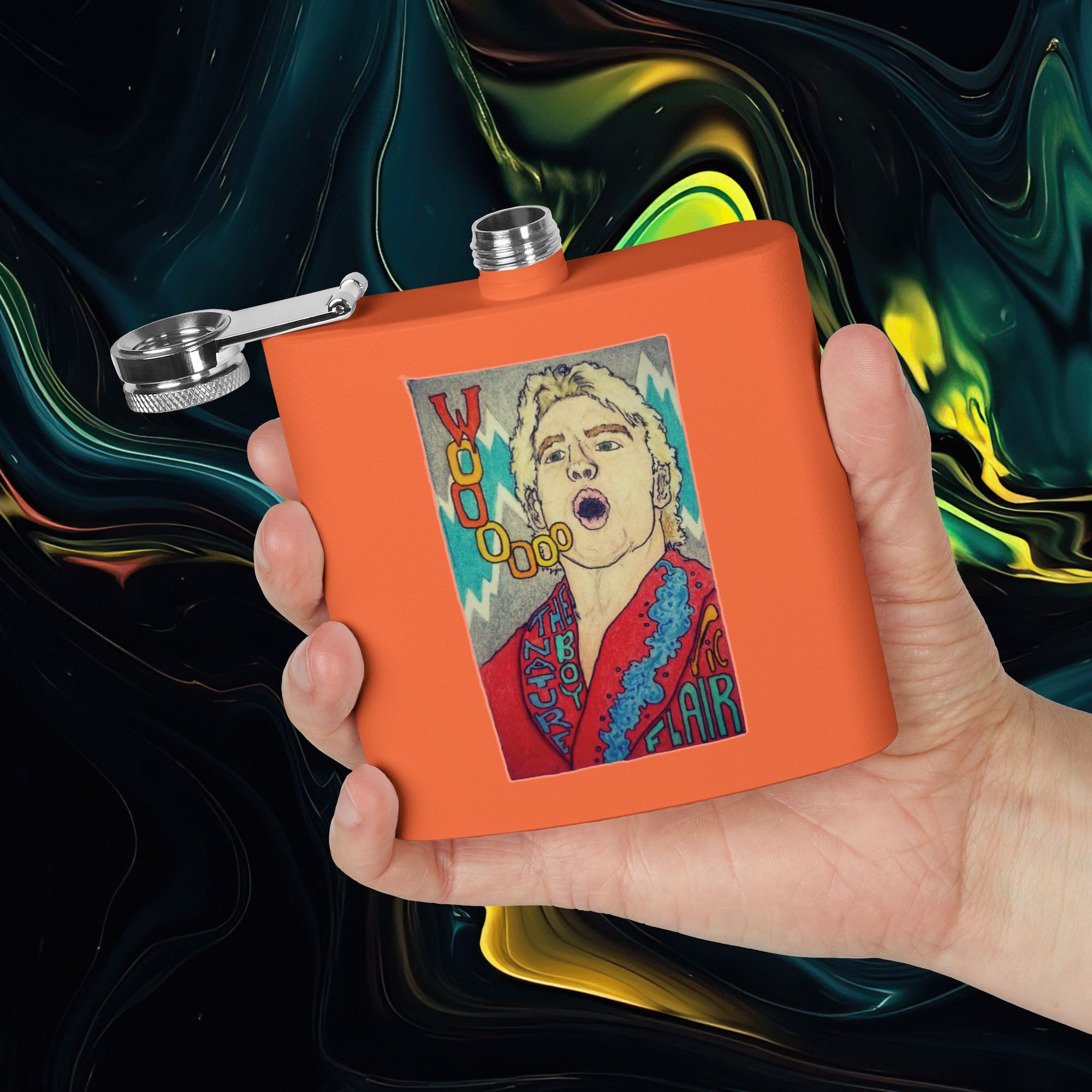 Wooo | Stainless Steel Flask - 6oz Hip Flask for Parties &amp; Celebrations
