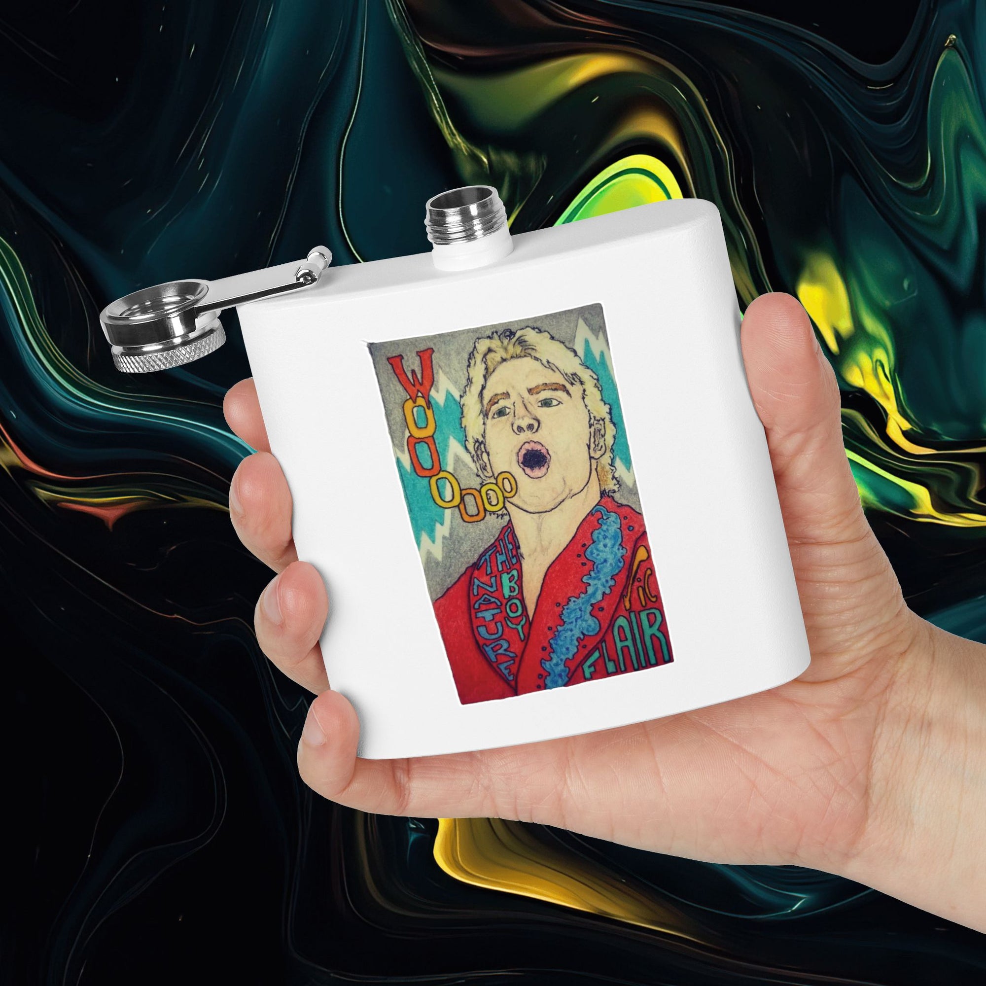 Wooo | Stainless Steel Flask - 6oz Hip Flask for Parties &amp; Celebrations
