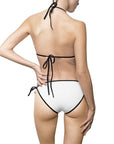 $ | Sleek Black & White Women's Bikini – Perfect for Summer Beach Days & Pool Parties