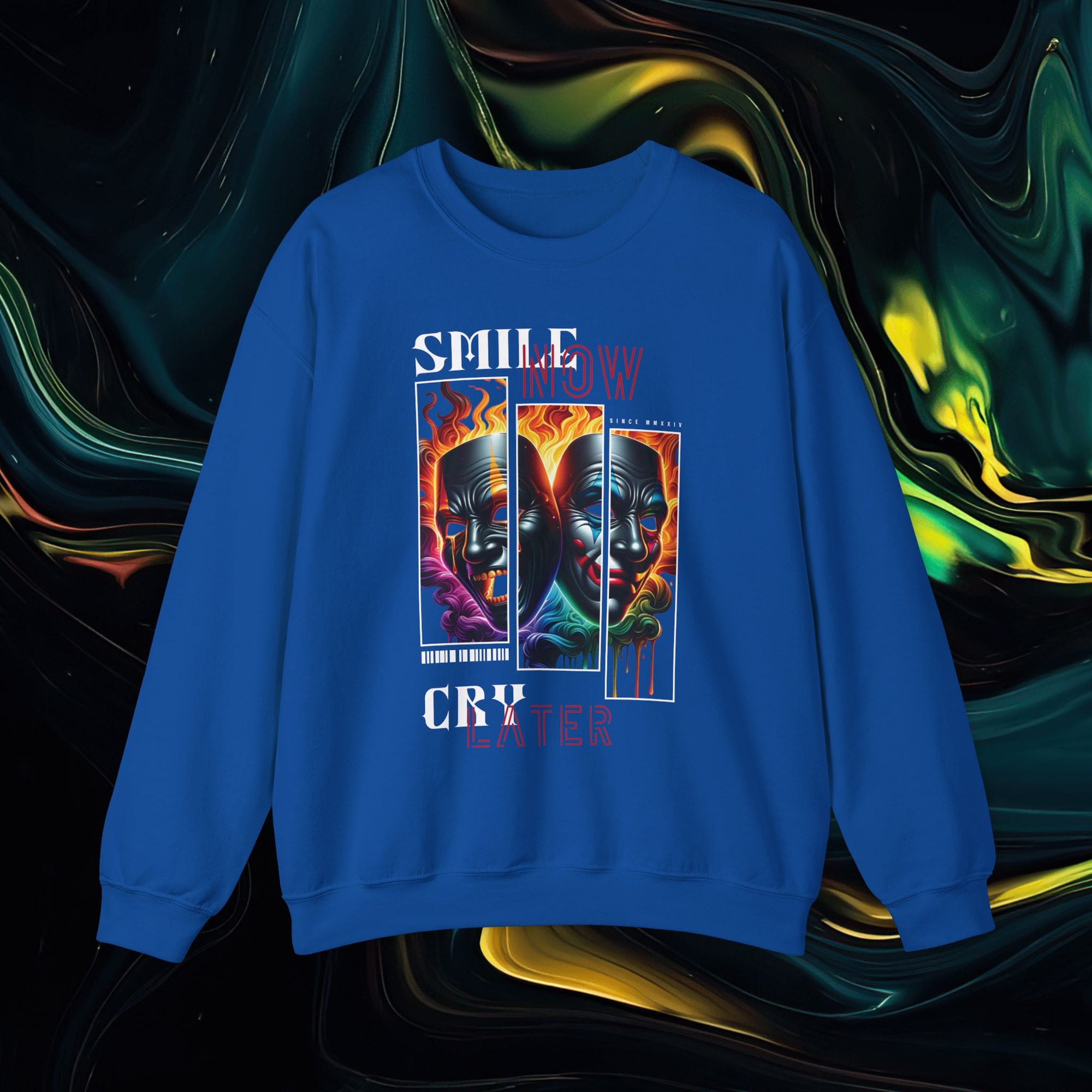 Smile Now Cry Later | Gildan 18000 | Unisex Heavy Blend™ Crewneck Sweatshirt