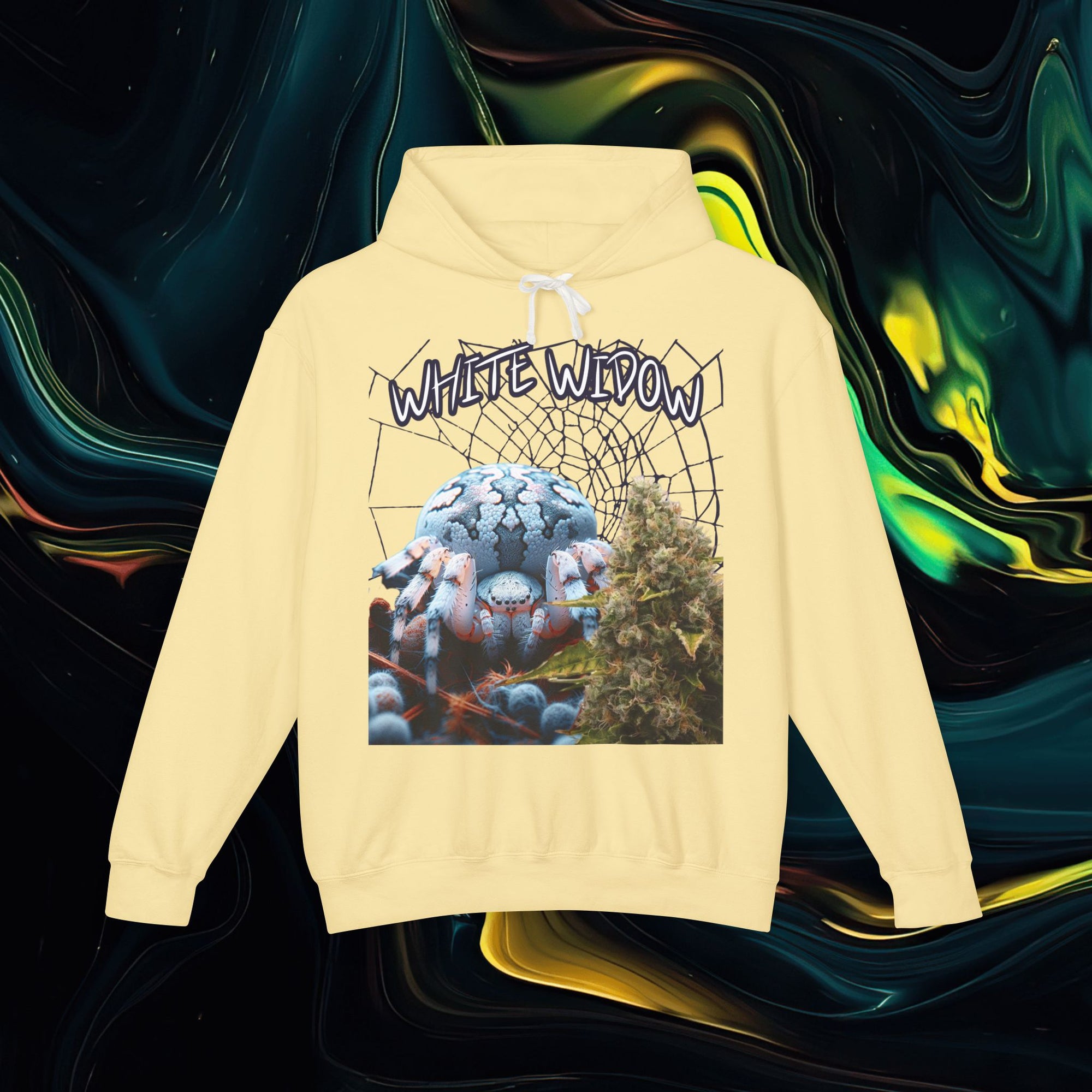 White Widow | Comfort Colors 1467 | Unisex Lightweight Hooded Sweatshirt