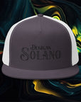 Solano Designs | Embroidered 5 Panel Trucker Cap - Trendy Casual Hat for Everyday Wear