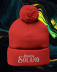 Solano Designs | Pom-Pom Knit Cap (Embroidery)