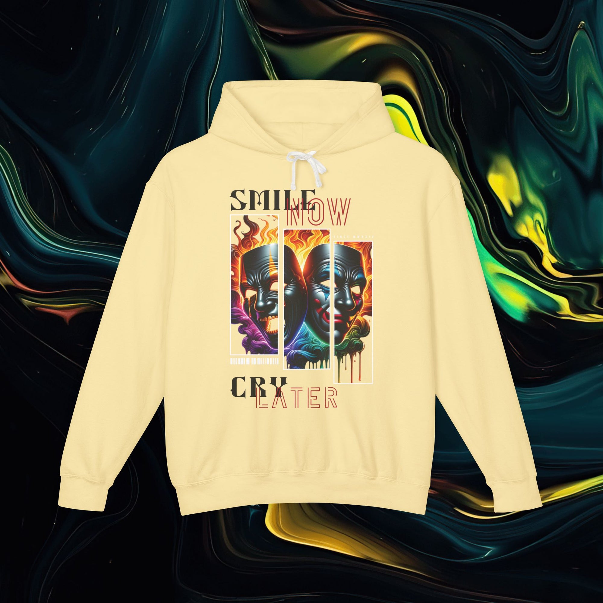 Smile Now Cry Later | Comfort Colors 1467 | Unisex Lightweight Hooded Sweatshirt