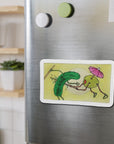 Olive Pickle Fight | Die-Cut Magnet | Perfect for Wrestling Fans & Collectors