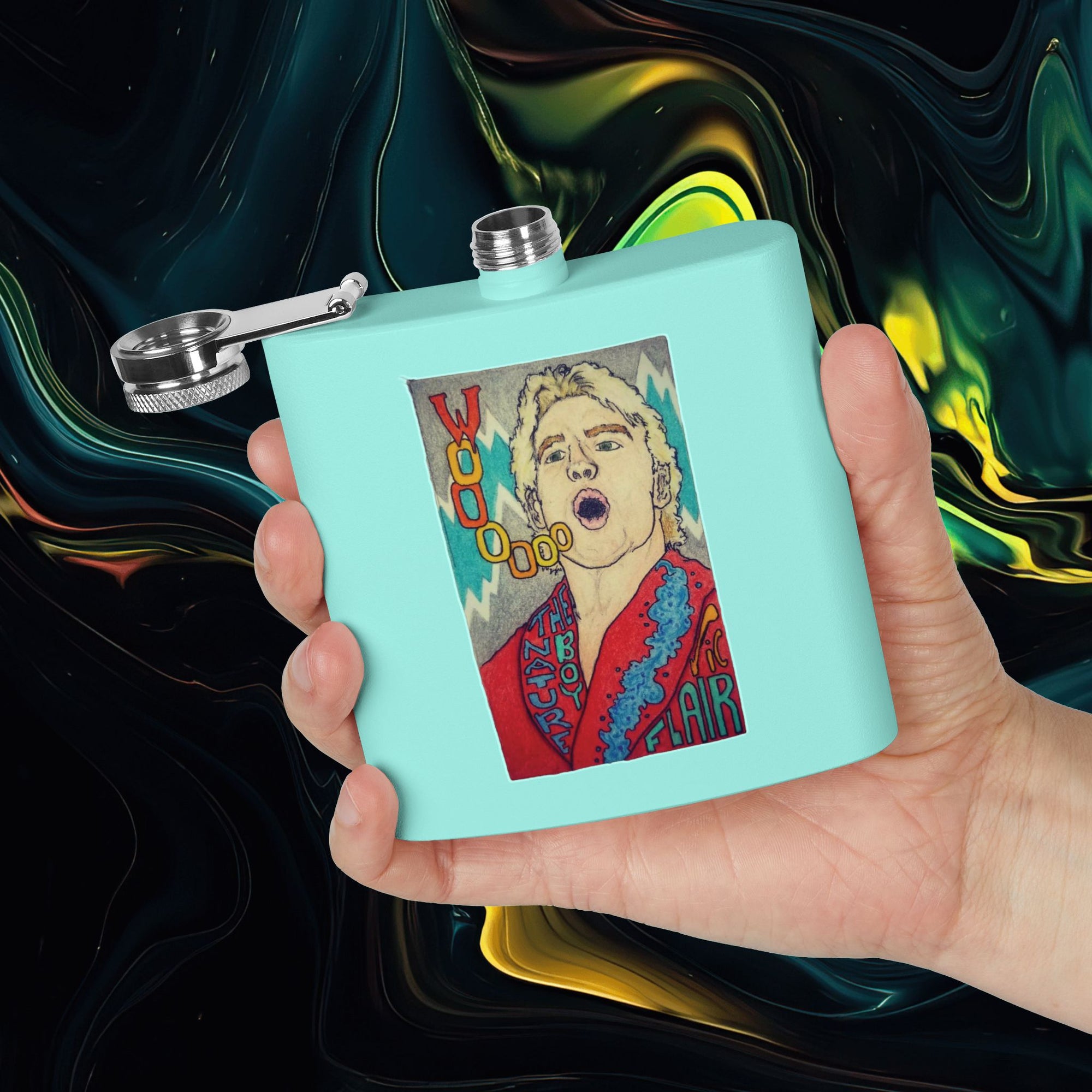 Wooo | Stainless Steel Flask - 6oz Hip Flask for Parties &amp; Celebrations