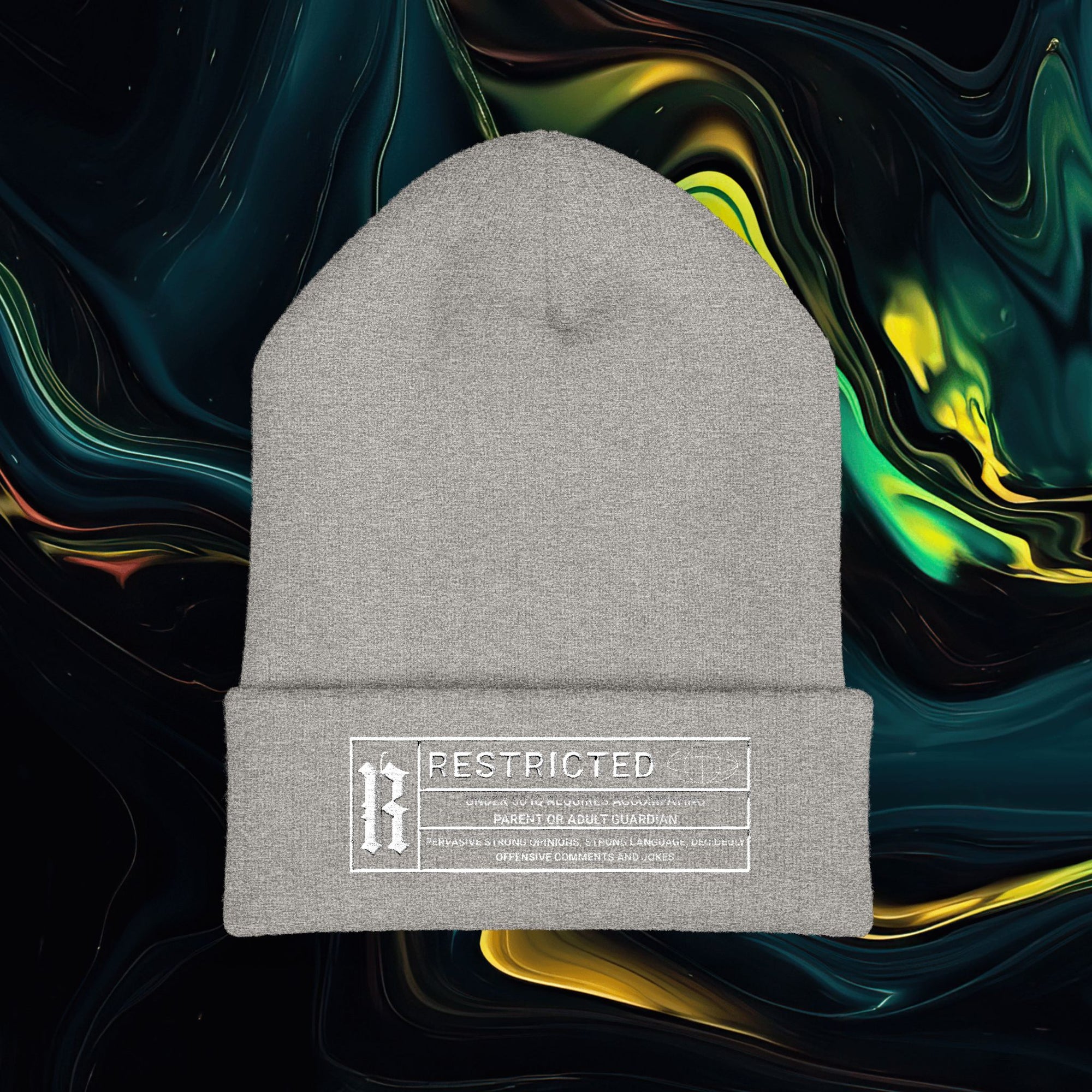 Rated R | Classic Embroidered Cuffed Beanie - Stylish Streetwear Accessory