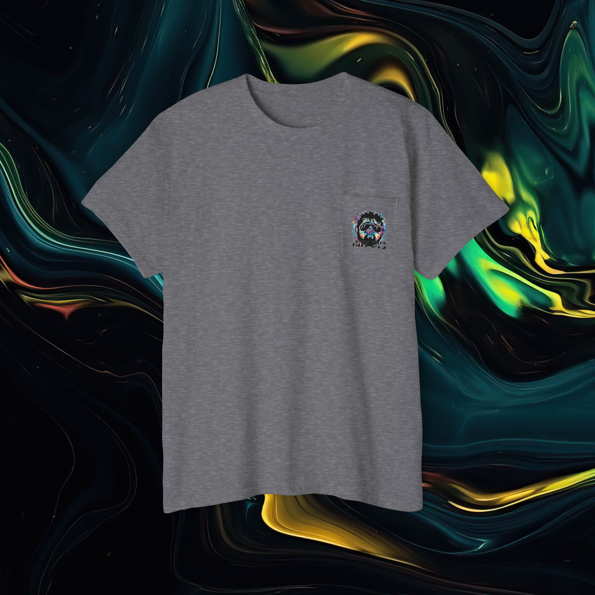 Sky Dye | Pocket Tee - Unisex Heavy Cotton Shirt for Casual Vibes