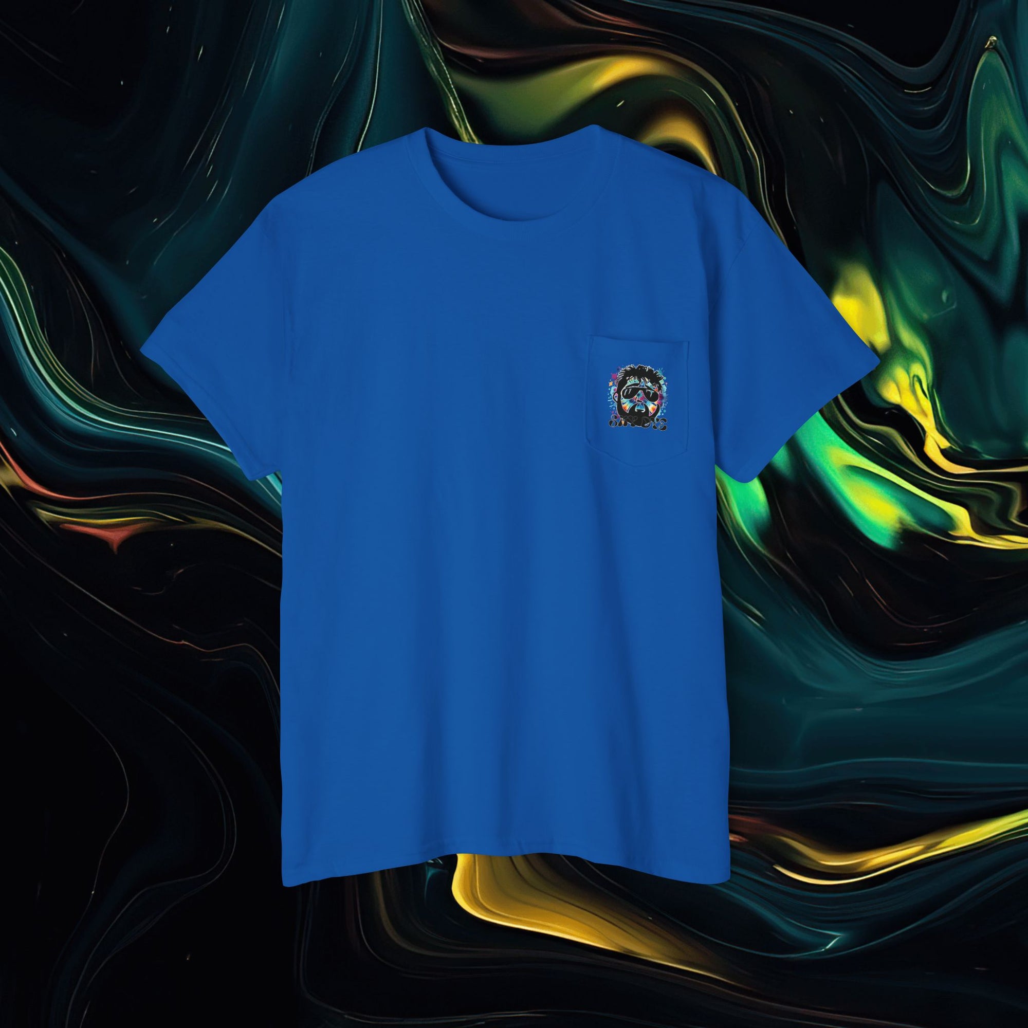 Sky Dye | Pocket Tee - Unisex Heavy Cotton Shirt for Casual Vibes