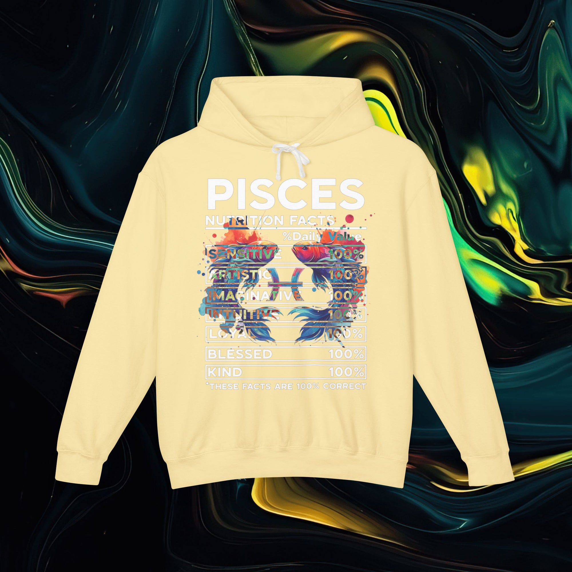 Pisces | Comfort Colors 1467 | Unisex Lightweight Hooded Sweatshirt