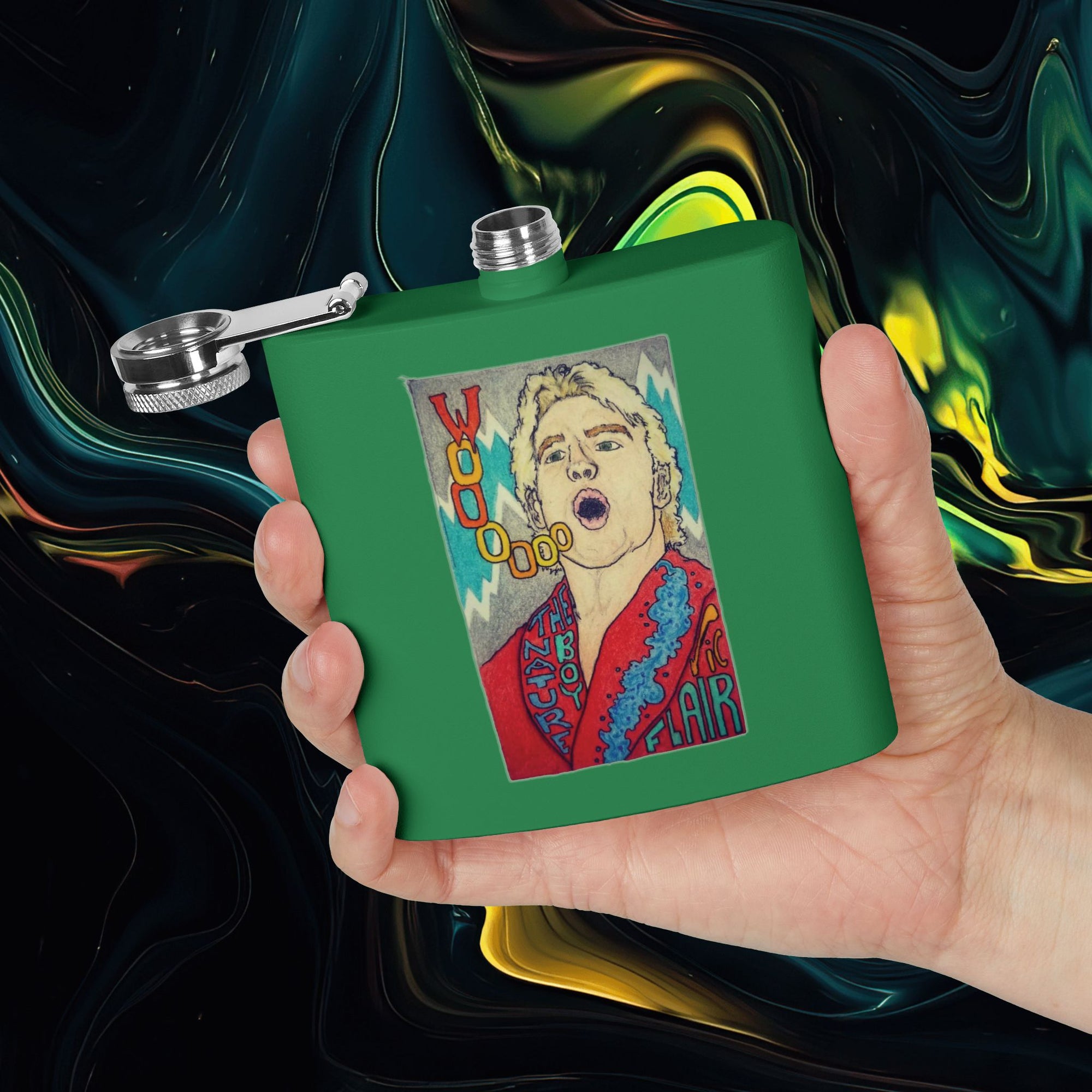 Wooo | Stainless Steel Flask - 6oz Hip Flask for Parties &amp; Celebrations