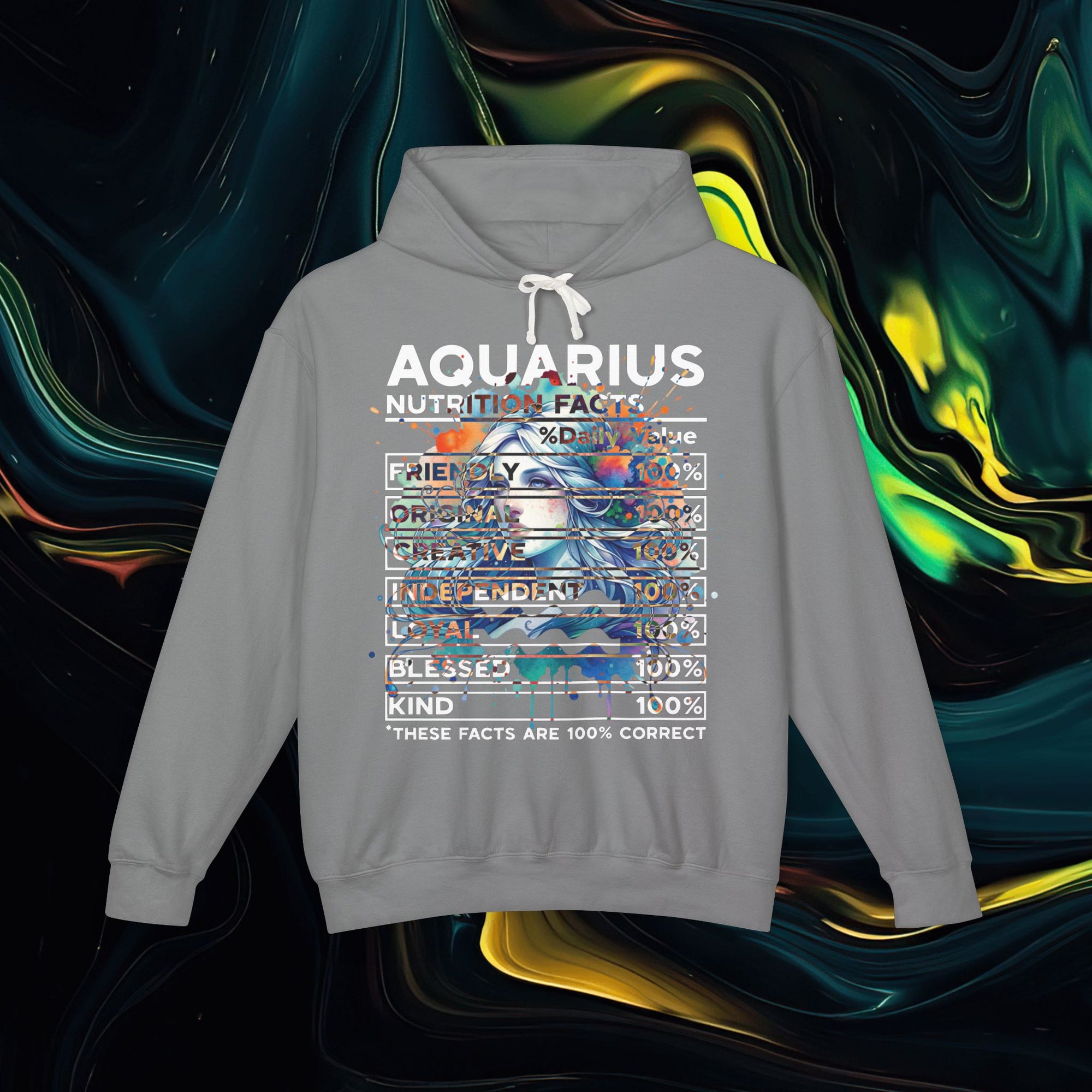 Aquarius | Comfort Colors 1467 | Unisex Lightweight Hooded Sweatshirt