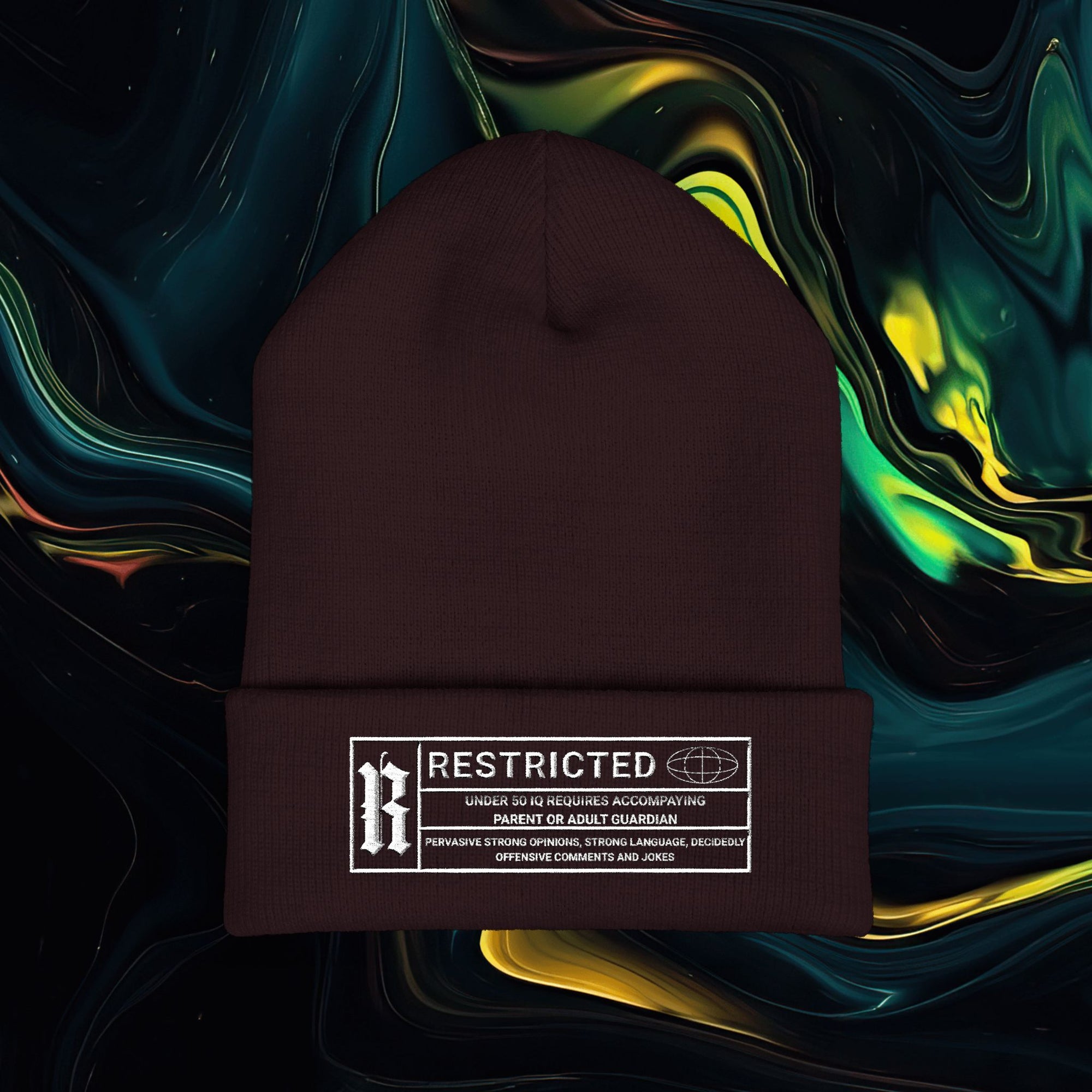 Rated R | Classic Embroidered Cuffed Beanie - Stylish Streetwear Accessory