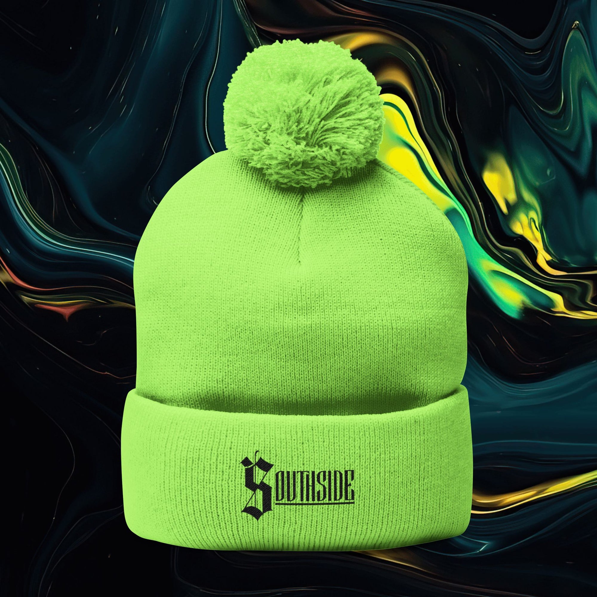 Southside | Pom-Pom Knit Cap (Embroidery)