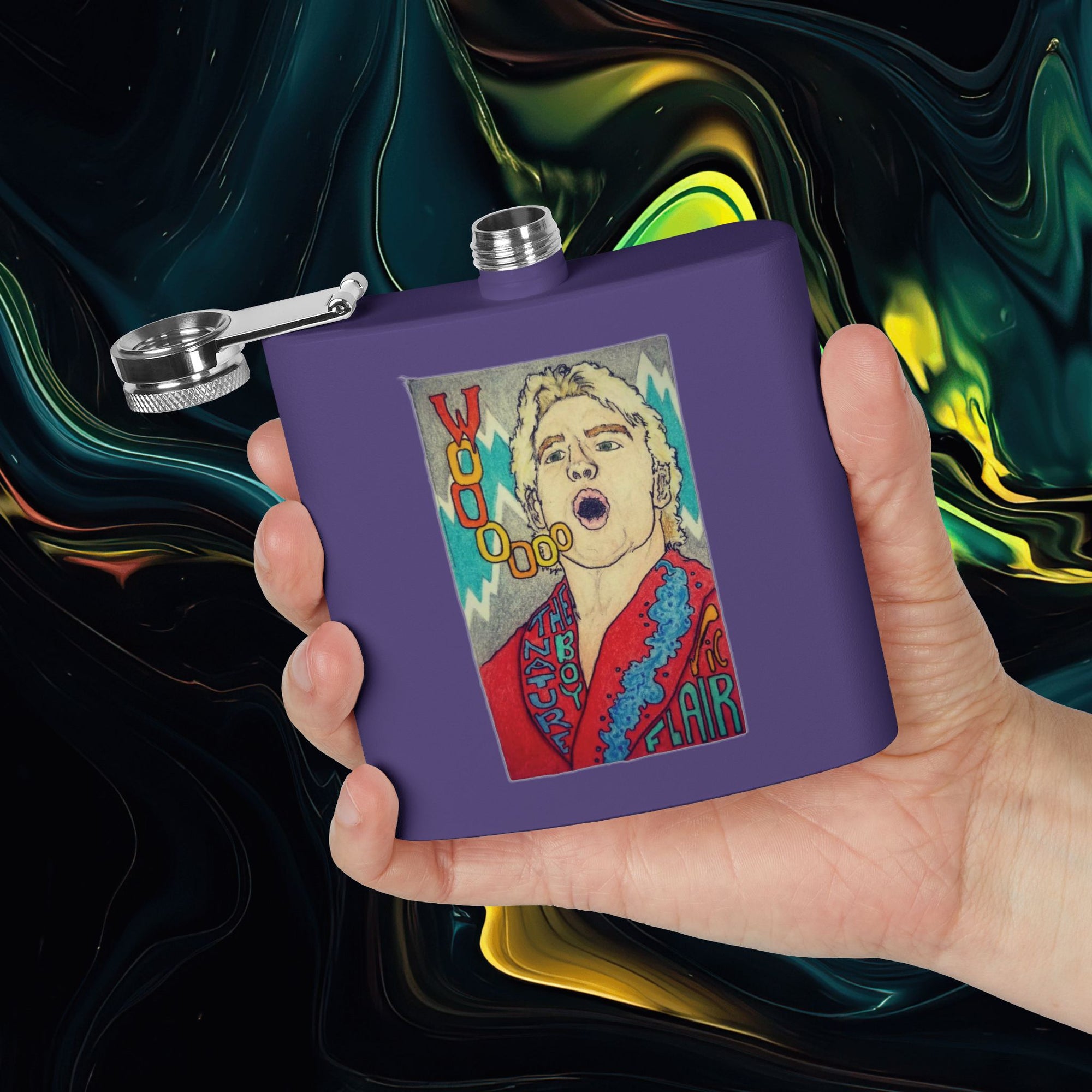 Wooo | Stainless Steel Flask - 6oz Hip Flask for Parties &amp; Celebrations