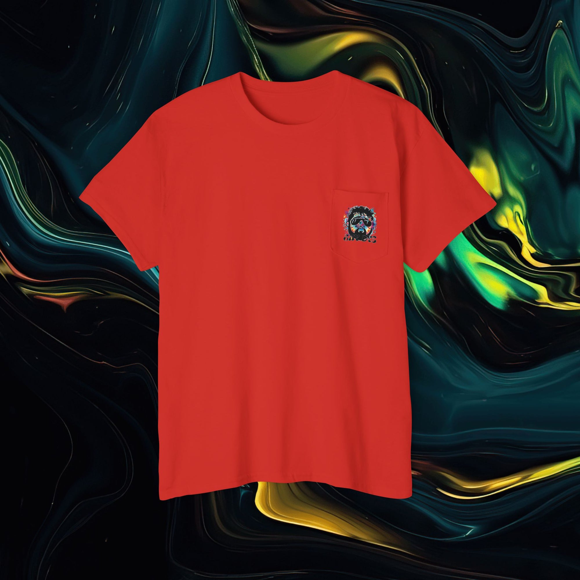 Sky Dye | Pocket Tee - Unisex Heavy Cotton Shirt for Casual Vibes