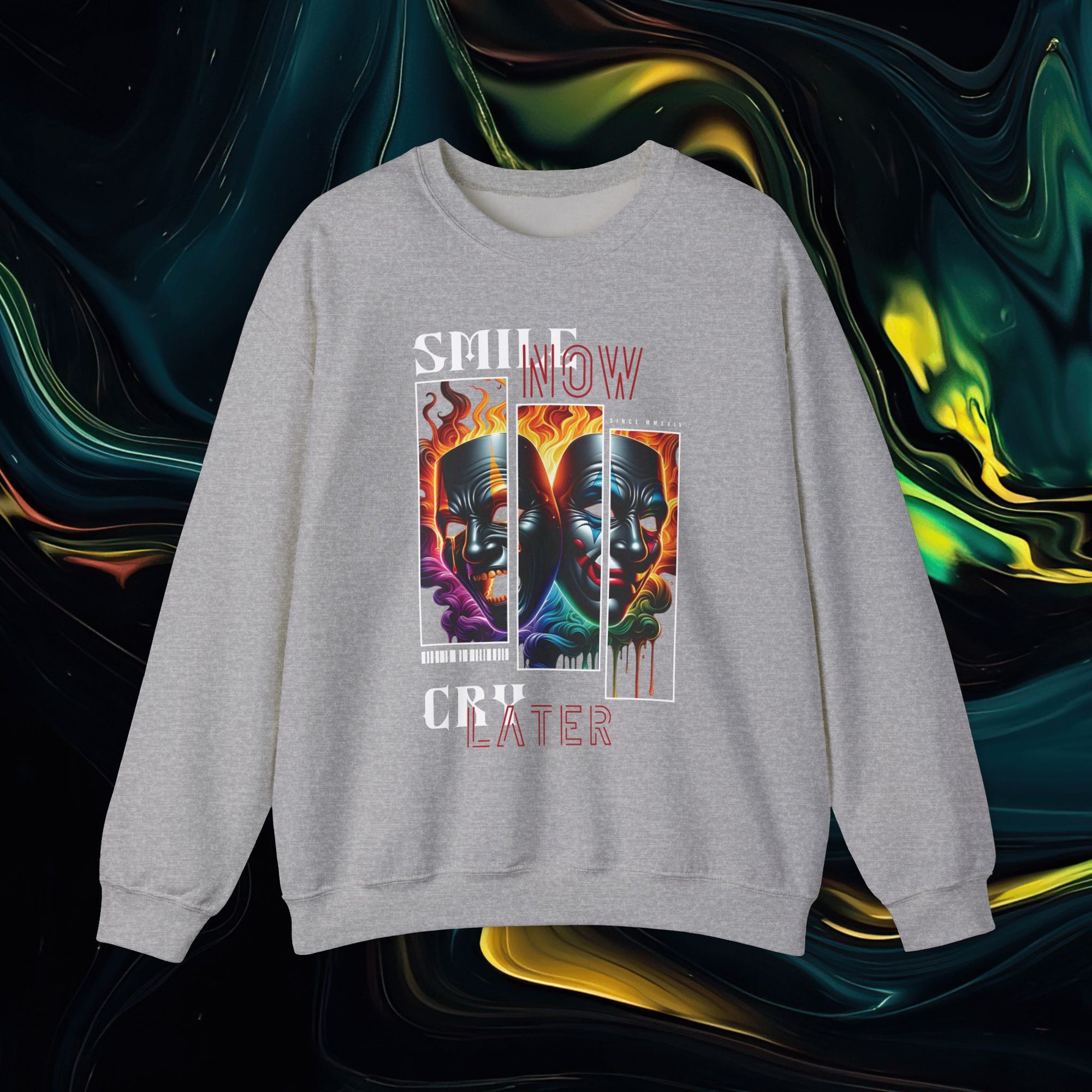 Smile Now Cry Later | Gildan 18000 | Unisex Heavy Blend™ Crewneck Sweatshirt