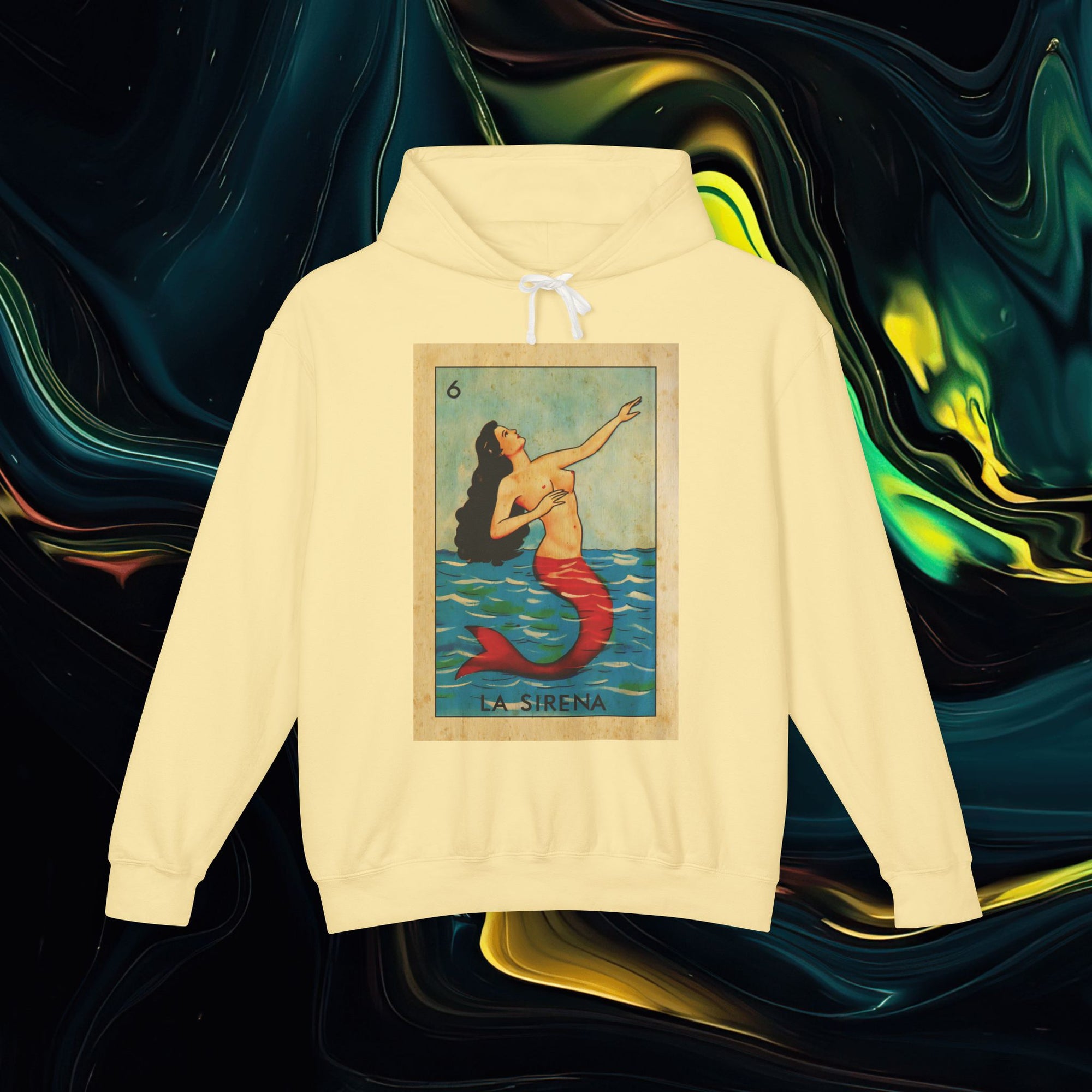 Sirena | Comfort Colors 1467 | Unisex Lightweight Hooded Sweatshirt