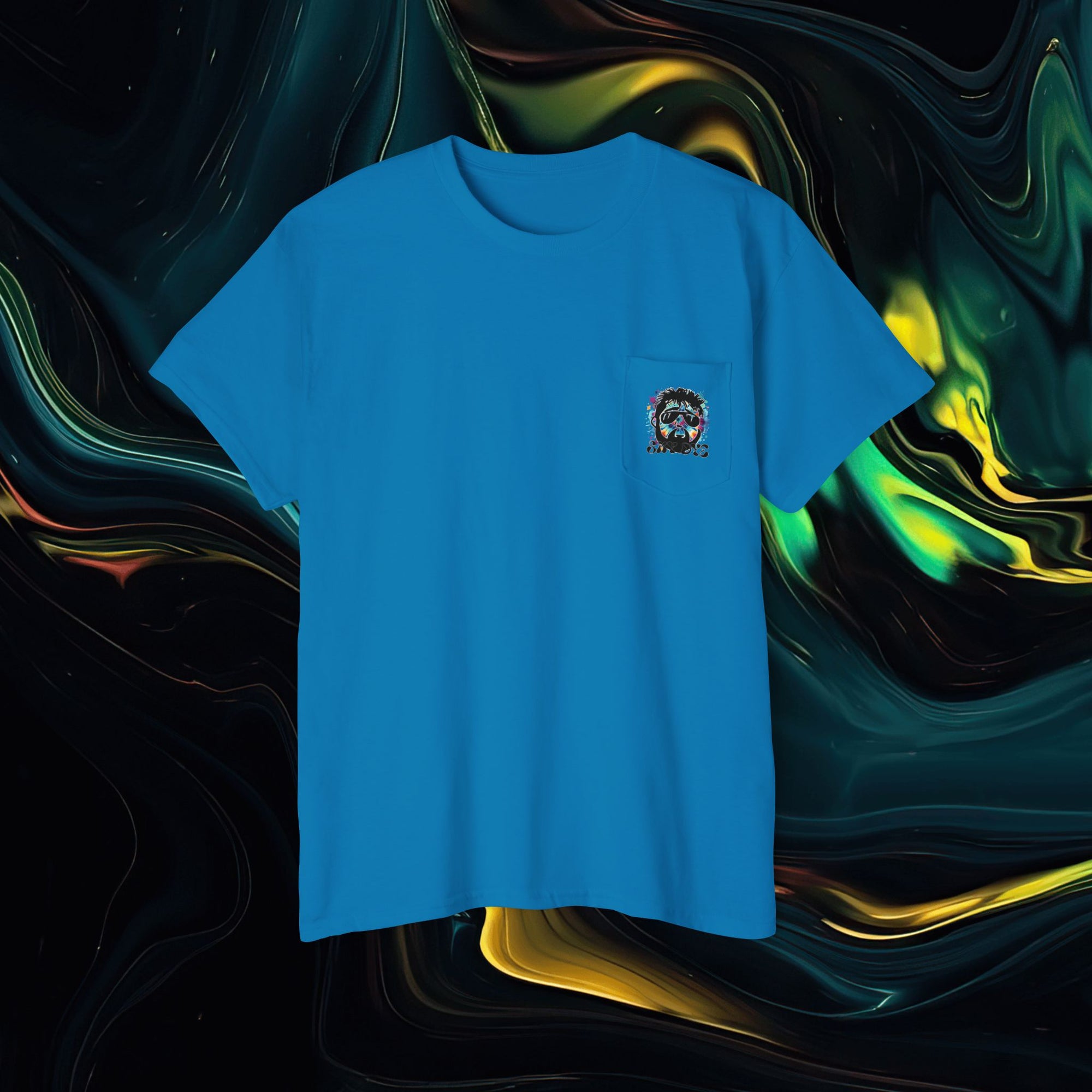 Sky Dye | Pocket Tee - Unisex Heavy Cotton Shirt for Casual Vibes
