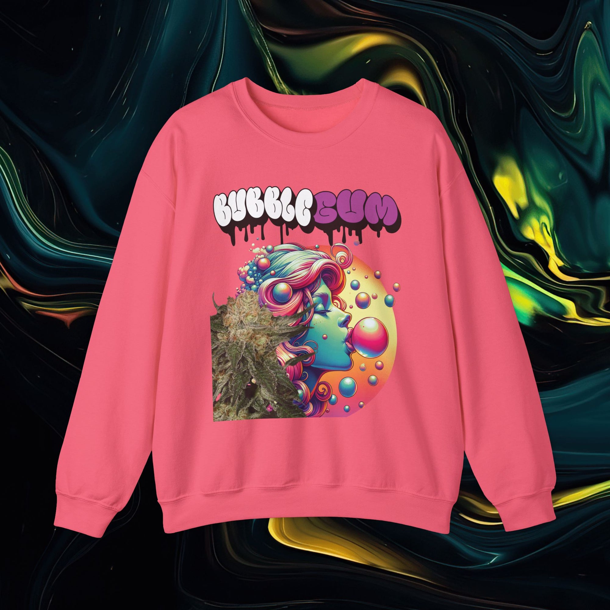 Bubble Gum | Gildan 18000 | Unisex Heavy Blend™ Crewneck Sweatshirt