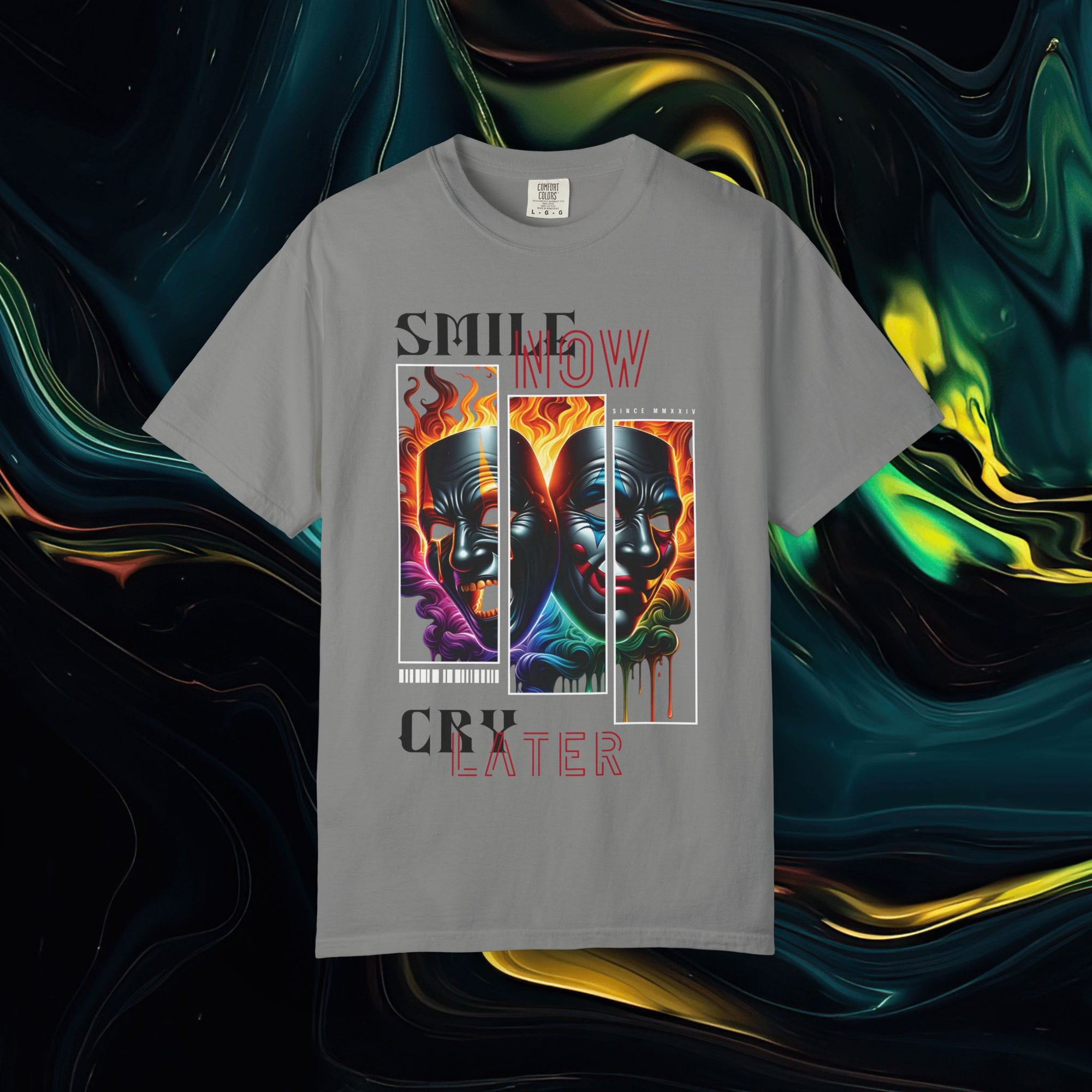 Smile Now Cry Later | Comfort Colors C1717 | Unisex Garment-Dyed T-shirt